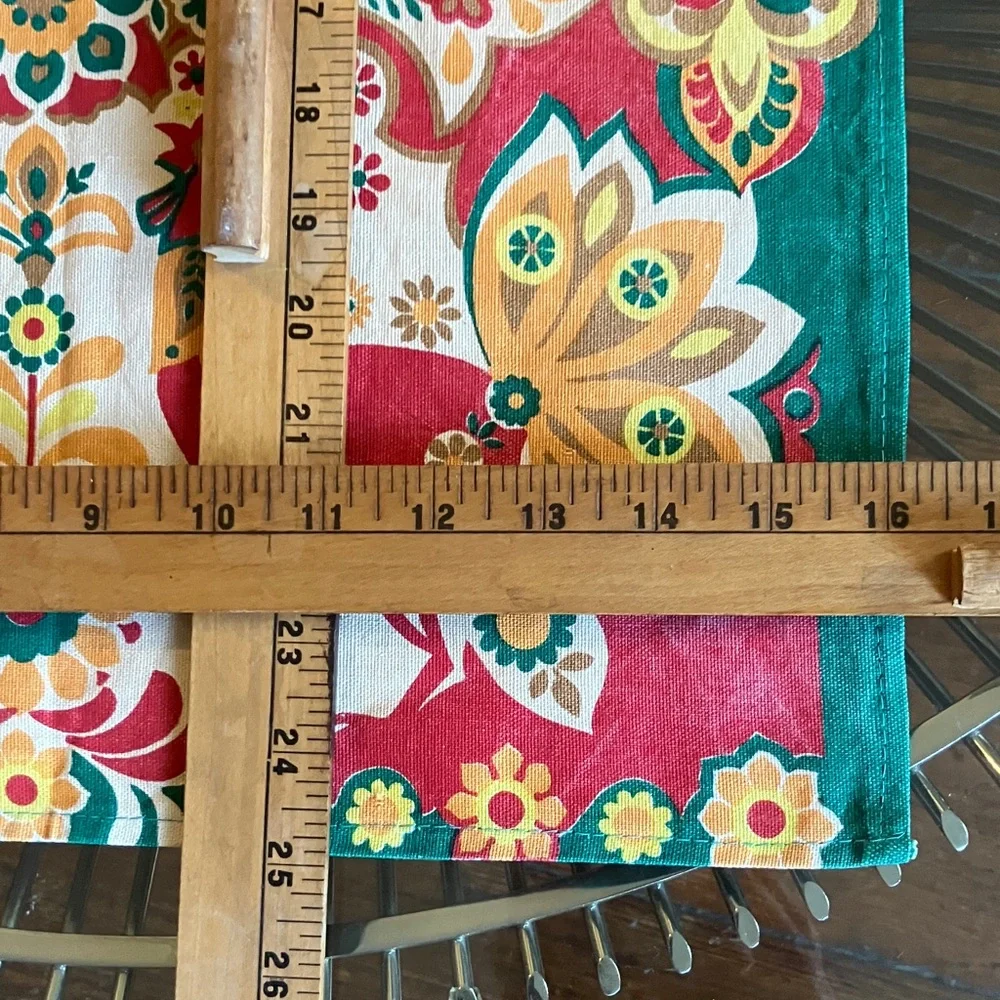 Vintage 60s 70s Dala horse tea towel dish cloth